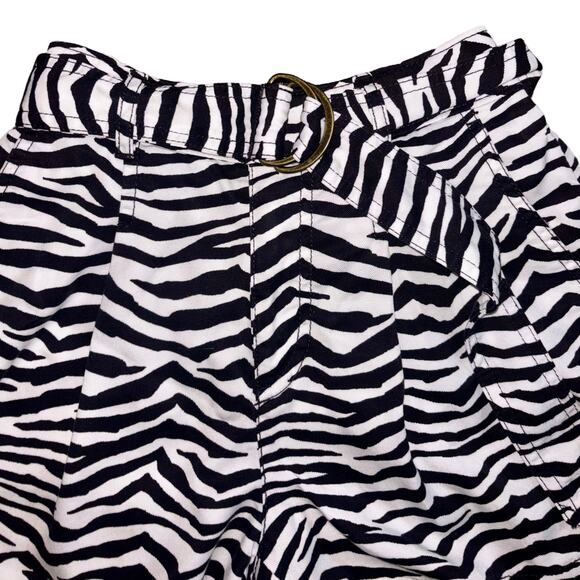 Loft Zebra Paperbag Shorts - Picture 4 of 6
